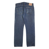 LEVI'S 501 Mens Jeans Blue Regular Straight Denim Medium W38 L34 Classic Button