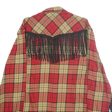 WRANGLER Mens Red Beige Plaid Shirt XL Western Style Button Front Cotton