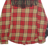 WRANGLER Mens Red Beige Plaid Shirt XL Western Style Button Front Cotton