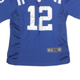 NIKE Womens Blue NFL Graphic T-Shirt M Short Sleeve V-Neck Luck 12 Jersey