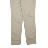 CARHARTT Mens Slim Beige Trousers W34 L32 Cotton Blend Zip Casual Durable
