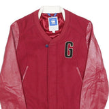 G-STAR Womens Red Varsity Jacket S Wool Blend Button Bomber Style