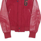 G-STAR Womens Red Varsity Jacket S Wool Blend Button Bomber Style