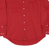 TOMMY HILFIGER Mens Red Regular Fit Shirt M Classic Button Down Collar