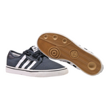 ADIDAS Seeley Low Top Trainers Black Canvas Boys UK 4