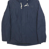 THE NORTH FACE Mens Navy Blue Cotton Blend Zip Jacket M Hooded Casual Outdoor