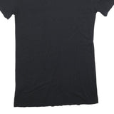 NIKE Womens Black Cotton Blend T-Shirt Dress Short Sleeve S Casual Logo
