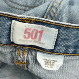 501 Levis Jeans - 37W 32L Blue Cotton