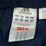 Three Stripes Adidas Track Pants - Large Blue Polyester