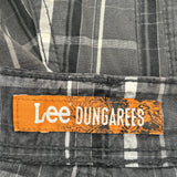 Lee Checked Cargo Shorts - 31W 11L Black & White Cotton