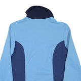 ADIDAS Womens Blue & Navy Zip Jacket S Polyester Blend Plain Sportswear