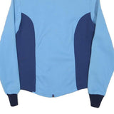 ADIDAS Womens Blue & Navy Zip Jacket S Polyester Blend Plain Sportswear