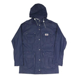 PENFIELD Womens Blue Jacket L Polyester Blend Plain Hooded Zip Outdoor Casual