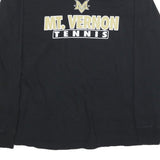 NIKE Mens Black Mt Vernon Tennis Long Sleeve Crew Neck T-Shirt L Cotton Blend