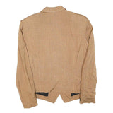 CITY WEAR Womens Beige Button Jacket XS Viscose Plain Casual Stylish