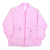 LOOK & BUY Womens Pink Casual Zip Jacket L Polyester Blend Lightweight