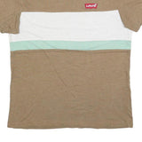 LEVI'S Mens Beige White & Mint Graphic T-Shirt M Short Sleeve Crew Neck Casual