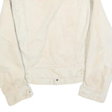 LEE Womens Beige Cotton Classic Jacket S Button Plain Casual Lightweight
