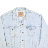 LEVI'S Mens Blue Denim Jacket XL Button Closure Classic Casual Regular Fit Long