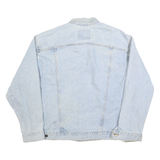 LEVI'S Mens Blue Denim Jacket XL Button Closure Classic Casual Regular Fit Long