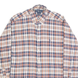 RALPH LAUREN Mens Blue & Orange Check Shirt M Classic Cotton Long Sleeve Button