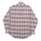 RALPH LAUREN Mens Blue & Orange Check Shirt M Classic Cotton Long Sleeve Button