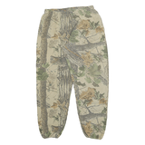 Mens Joggers Beige Camouflage L W28 L29 Casual Cotton Blend Elastic Waist