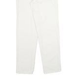DARK SQUARE Womens Cotton White Classic Straight Trousers W28 L34 Comfortable