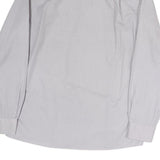 TOMMY HILFIGER Mens White & Blue Printed Cotton Shirt M Classic Fit Long Sleeve