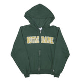 CHAMPION Mens Green Notre Dame Full Zip Hoodie XS Cotton Blend Casual