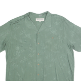 MOLOKAI SURF VINTAGE Mens Green Rayon Shirt XL Tropical Leaf Print Relaxed Fit