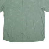 MOLOKAI SURF VINTAGE Mens Green Rayon Shirt XL Tropical Leaf Print Relaxed Fit