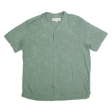 MOLOKAI SURF VINTAGE Mens Green Rayon Shirt XL Tropical Leaf Print Relaxed Fit