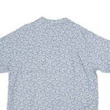 CHAPS Mens Blue & White Shirt Linen Blend L Lightweight Casual Summer