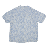 CHAPS Mens Blue & White Shirt Linen Blend L Lightweight Casual Summer