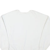 ADIDAS Womens White Cotton Blend Crew Neck UK 10 Sweatshirt Casual Pullover