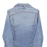 LEE Womens Blue Denim Jacket S Cotton Button Plain Classic Fit Stylish