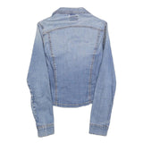 LEE Womens Blue Denim Jacket S Cotton Button Plain Classic Fit Stylish