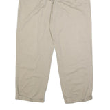 CHAPS Mens Cotton Beige Relaxed Straight Trousers W36 L32 Casual Classic Zip