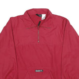 DANSKIN Mens Red Jacket M Polyester Plain Pullover Sportswear Lightweight