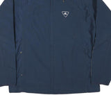 ADIDAS Mens Navy Blue Track Jacket L Polyester Blend Zip Athletic Casual