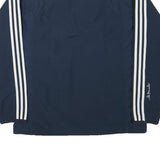 ADIDAS Mens Navy Blue Track Jacket L Polyester Blend Zip Athletic Casual
