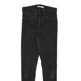 LEVI'S 720 Womens Jeans Black Slim Skinny Denim W25 L26 Stretch Zip Fastening