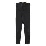 LEVI'S 720 Womens Jeans Black Slim Skinny Denim W25 L26 Stretch Zip Fastening