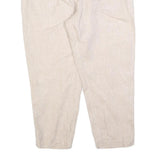 HOBBS LONDON Womens Linen Beige Relaxed Tapered Trousers W30 L24 Casual Summer