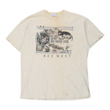 Key West Hanes Graphic T-Shirt - Large Cream Cotton