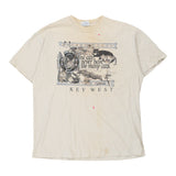 Key West Hanes Graphic T-Shirt - Large Cream Cotton