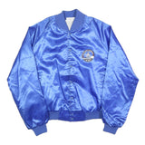 AUBURN SPORTSWEAR Mens Blue Satin Button Jacket L Eagle Keepers McClellan
