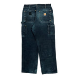 Carhartt Double Knee Carpenter Jeans - 32W 30L Dark Wash Cotton