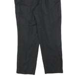 WEEKEND MAX MARA Womens Linen Black Regular Straight Trousers W32 L28